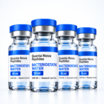Bacteriostatic Water | 4 x 10 ML | 0.9% Benzyl Alcohol | Micron Filtered | Sterile Glass Vials