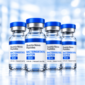 Bacteriostatic Water | 4 x 10 ML | 0.9% Benzyl Alcohol | Micron Filtered | Sterile Glass Vials
