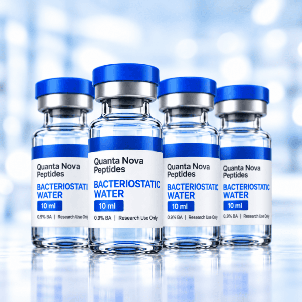 Bacteriostatic Water | 4 x 10 ML | 0.9% Benzyl Alcohol | Micron Filtered | Sterile Glass Vials