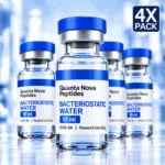 Bacteriostatic Water | 4 x 10 ML | 0.9% Benzyl Alcohol | Micron Filtered | Sterile Glass Vials