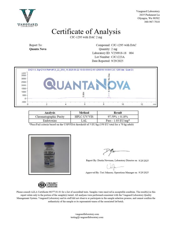 CJC-1295 ( With DAC) | 2mg | 4 Pack | USA Made