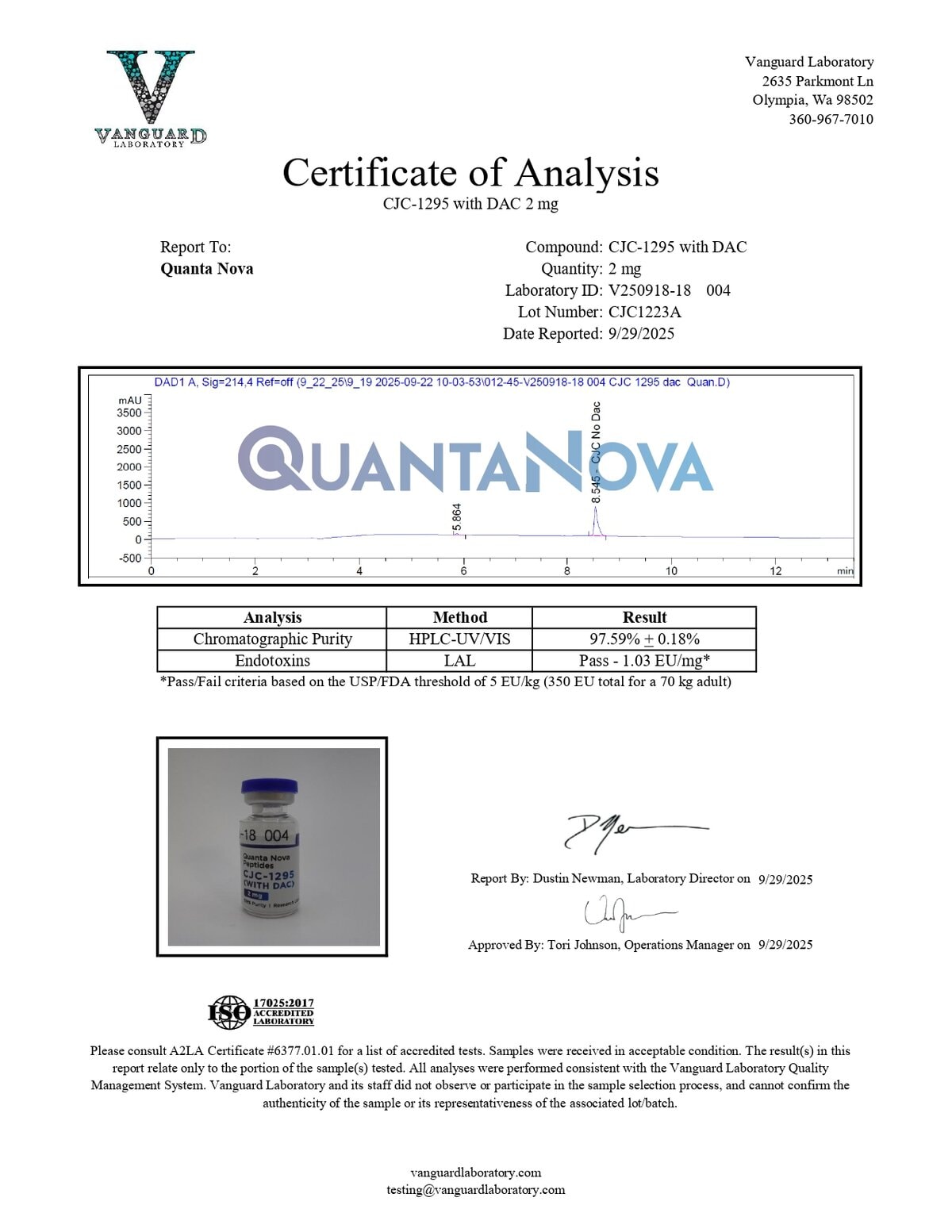 CJC-1295 ( With DAC) | 2mg | 4 Pack | USA Made