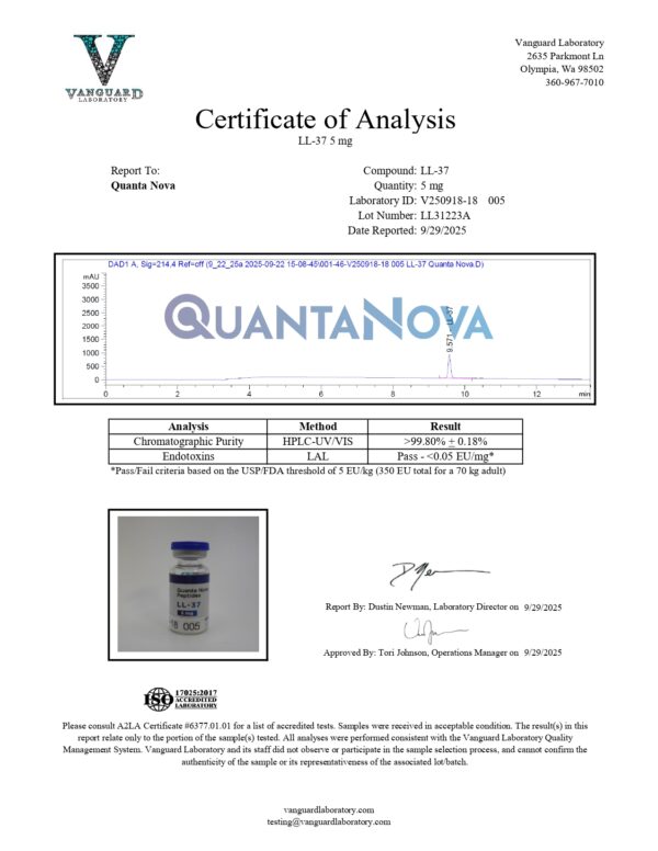 LL-37 | 5mg | 4 Pack | Lyophilized powder | Made In USA