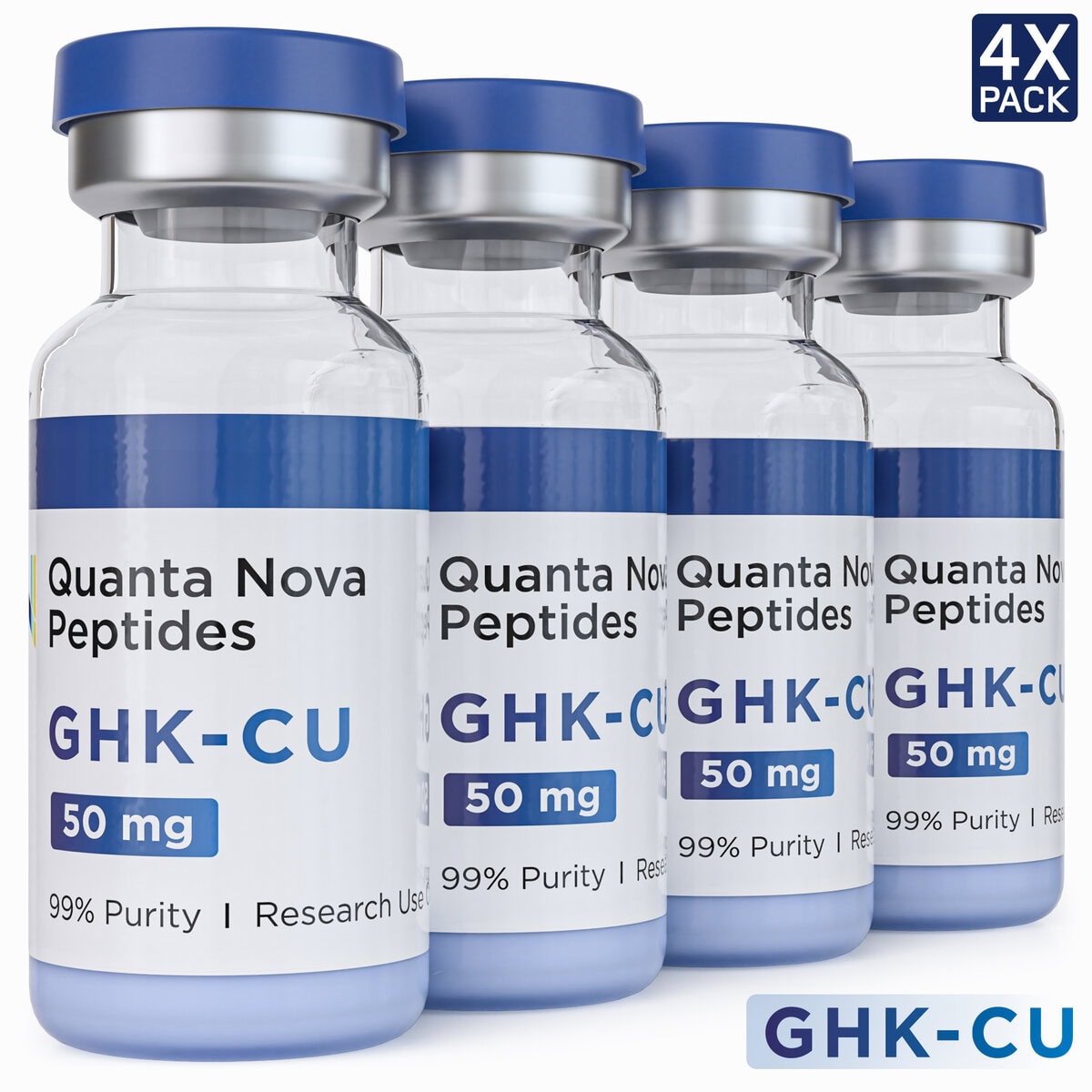 GHK-Cu | 50mg |4 Pack | Lyophilized Powder | Made In USA
