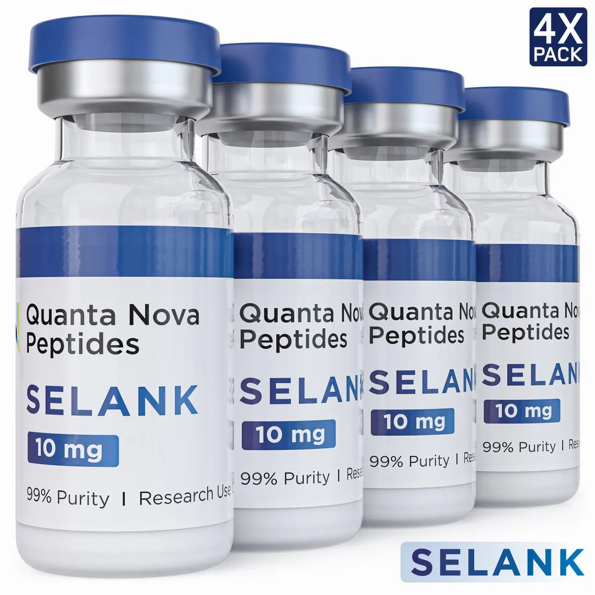 Selank | 10mg | 4 Pack | Lyophilized powder | Made In USA