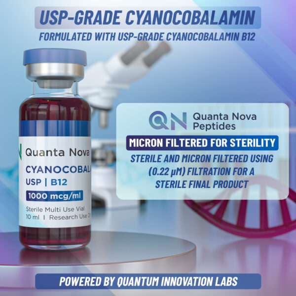 Vitamin B12 (Cyanocobalamin) 1000 mg/mL – 10 mL Vials (4-Pack)