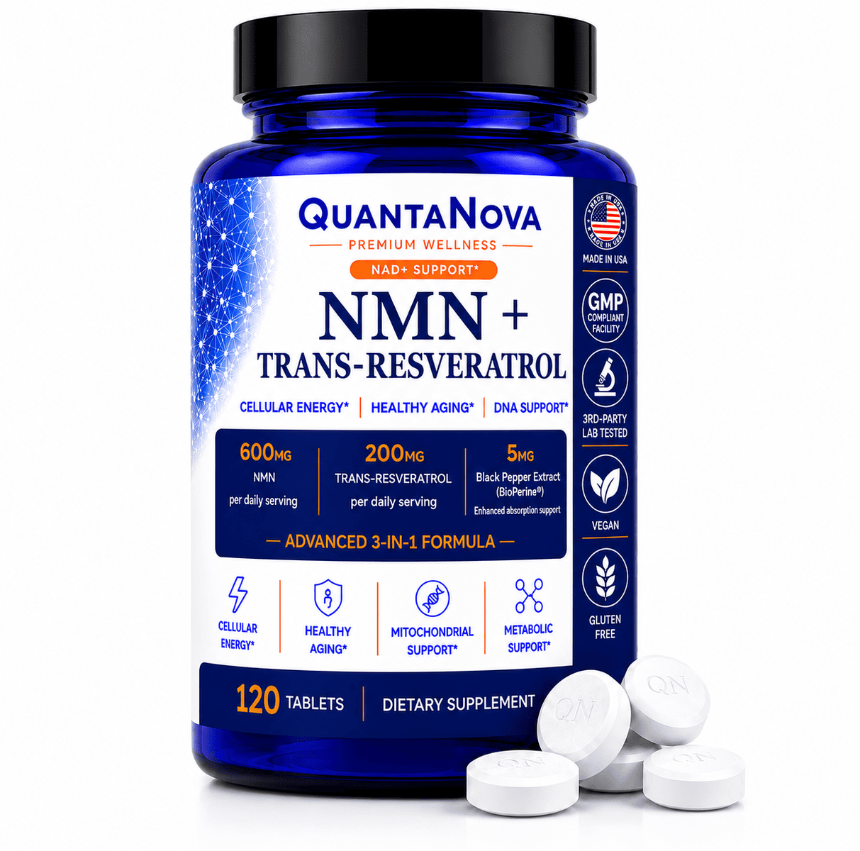 NMN+Trans-Resveratrol+BioPerine®
