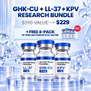 GHK-Cu 50mg X 4 Vials + LL-37 5mg X 4 Vials + KPV 5mg X 4 Vials + Free 4 Pack 10 ml BAC Water