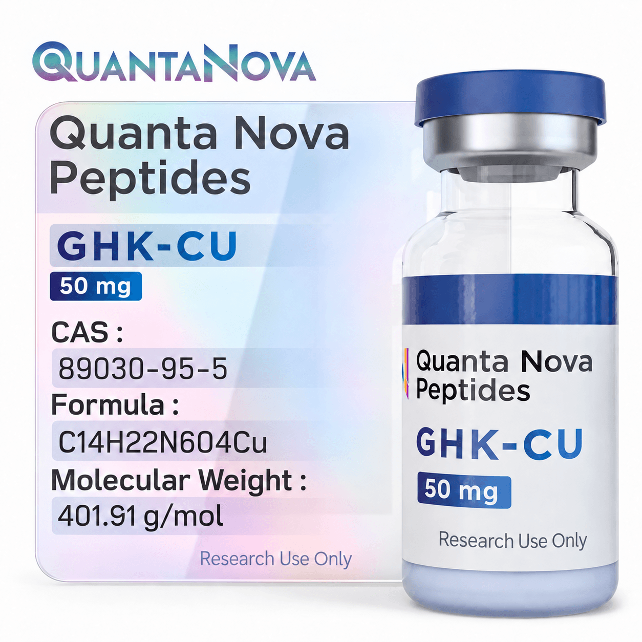 GHK-Cu | 50mg |4 Pack | Lyophilized Powder | Made In USA